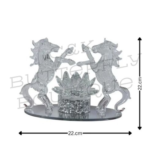 Luxury Crystal Horse Ornament – Elegant Home Decor Display Piece