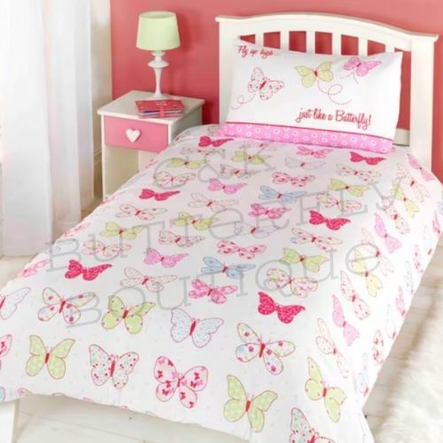 children's butterfly-themed bedding set