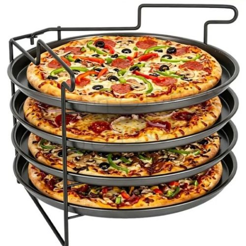 4-tier pizza baking pan set