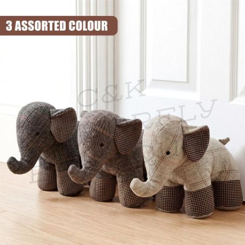 Tartan Elephant Novelty Door Stopper