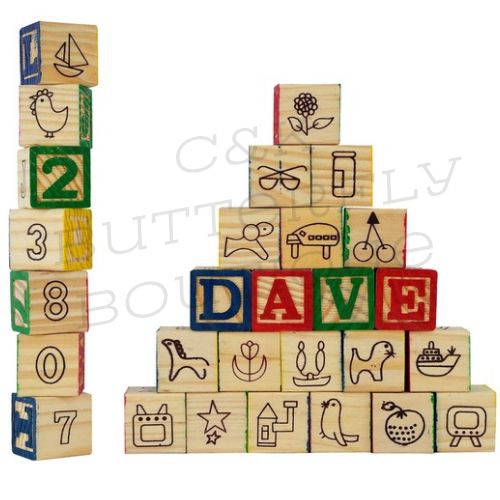 Wooden Block Set ABC 123 Number Block Set