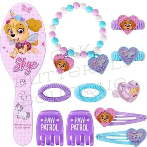 Paw Patrol Skye-themed girls' hair accessory set