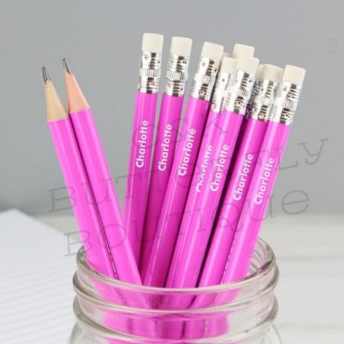 Personalised Name Only Pink Pencils