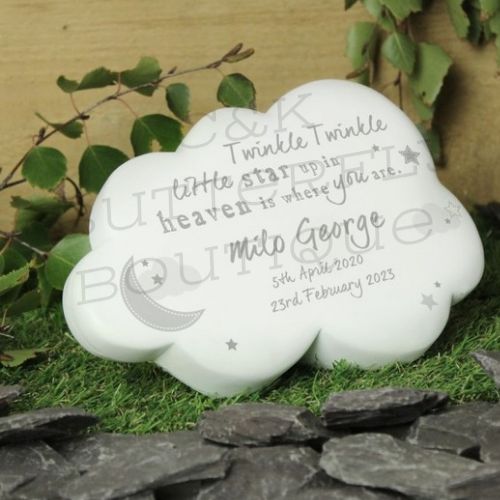 Personalised Twinkle Twinkle Resin Memorial Cloud