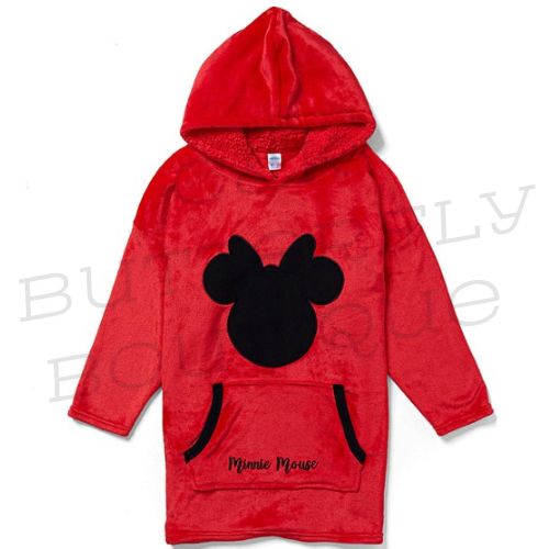 Kids Minnie Mouse Fleece Hoodie Blanket - One Size