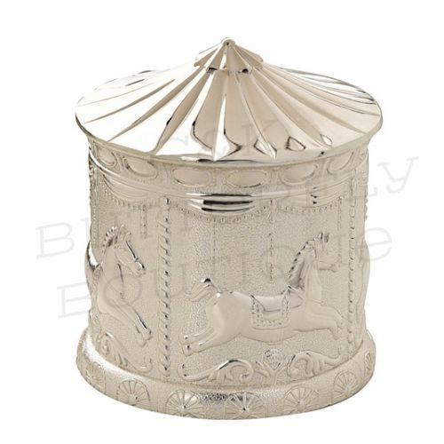 Bambino Silverplated Money Box - Carousel