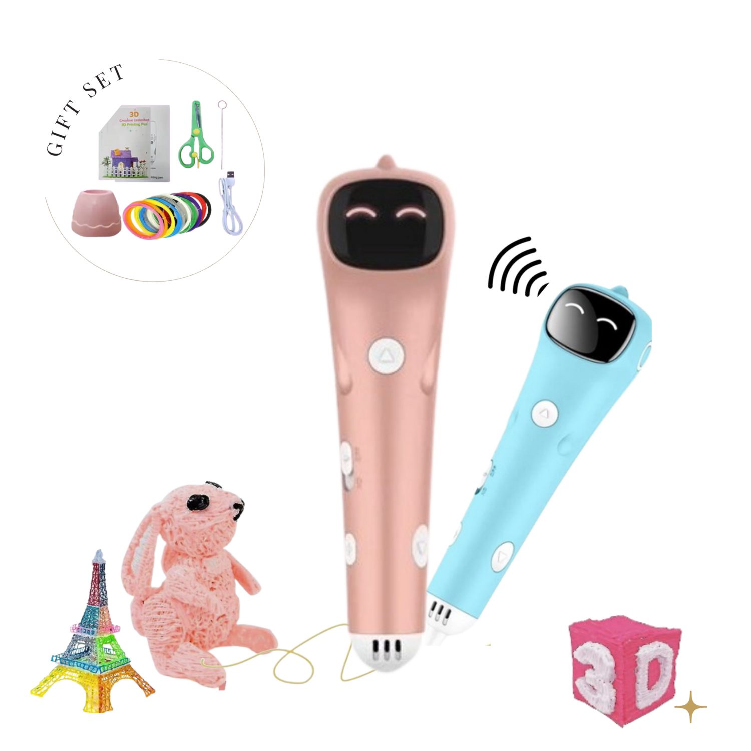 3D Wireless Printing Pen - Child-Friendly &amp; Low-Temperature Design&amp; Voice Prompt