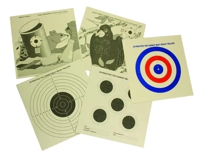 25 PAPER TARGETS 17cm VERMIN DOUBLE SIDED