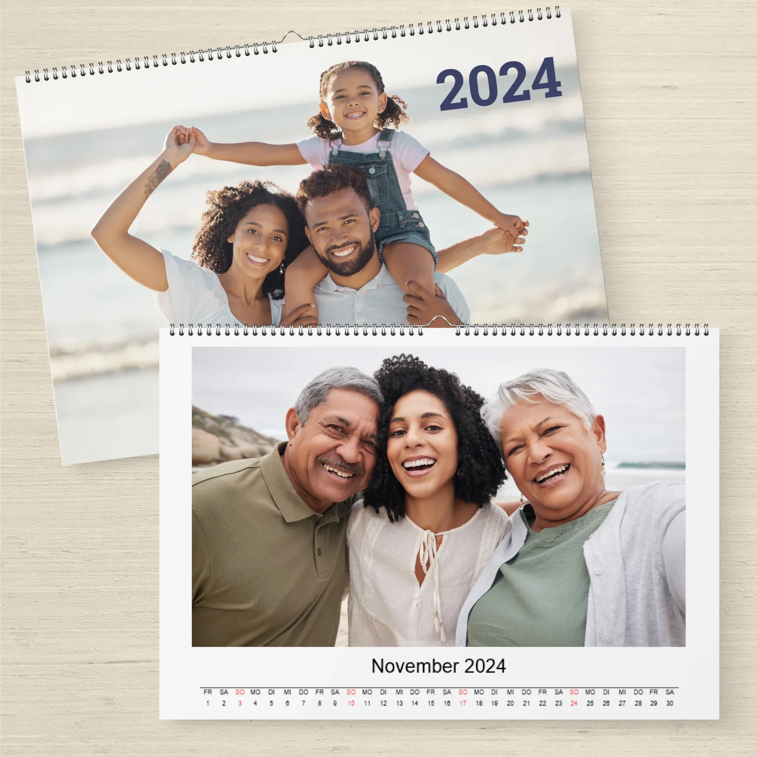 Gedruckte Foto-Kalender, Format: Din A4, Richtung: Quer Format