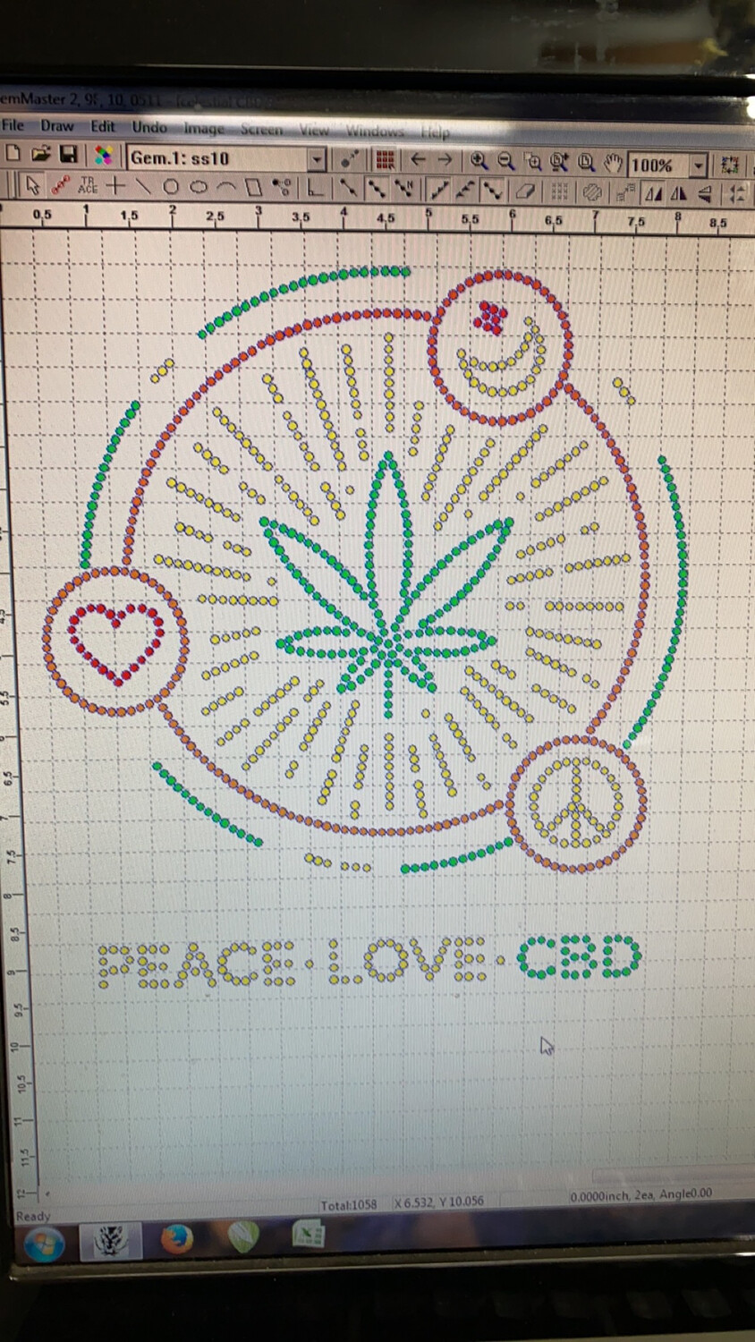 Peace Love CBD 4 Color Filled