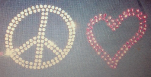 Peace Love (peace/heart) blanks