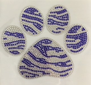 Large Paw Print Zebra Fill