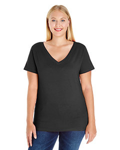 LAT Ladies Curvy V-Neck Tee