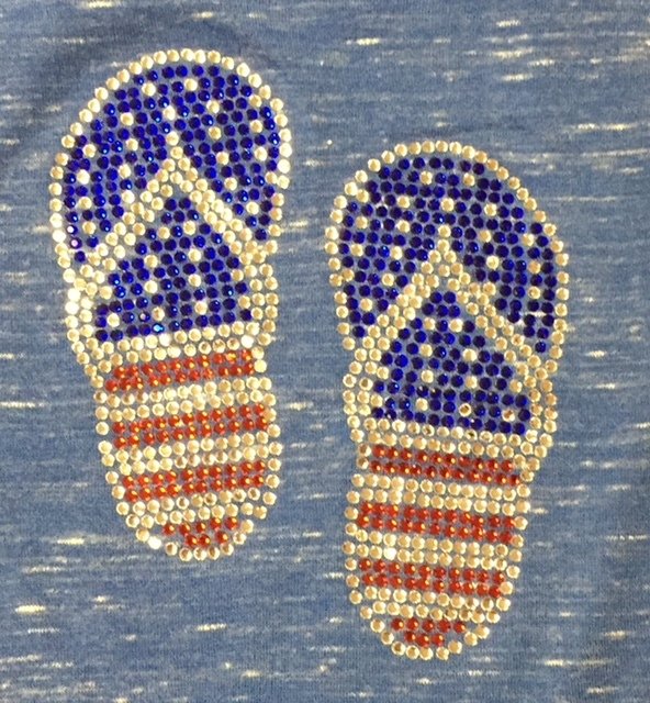 Patriotic Flip Flops