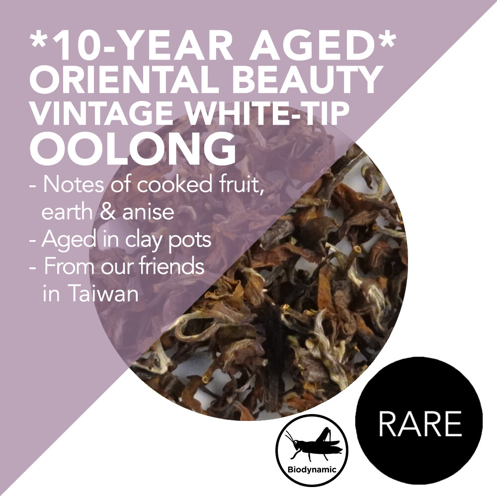 *10-Year Aged* Oriental Beauty Tea - Vintage White-Tip Oolong - Handpicked