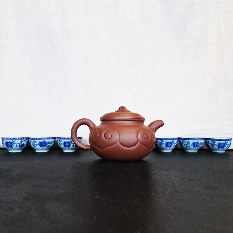 Vintage Chinese Teapot and Cups with Gift Box