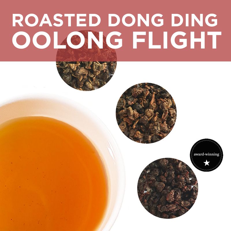 Award-Winning Roasted Dong Ding Oolong Flight - 3 Different Roasting Levels