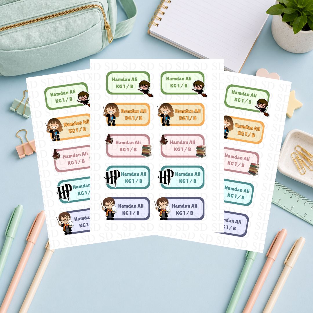 Harry Potter School Labels