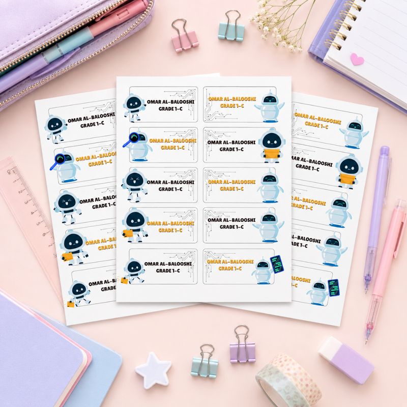 Robot School Labels