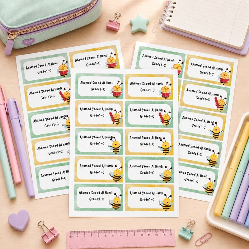 Bee School Labels