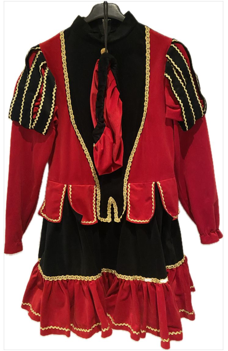 Pietjurk 16 rood/zwart L