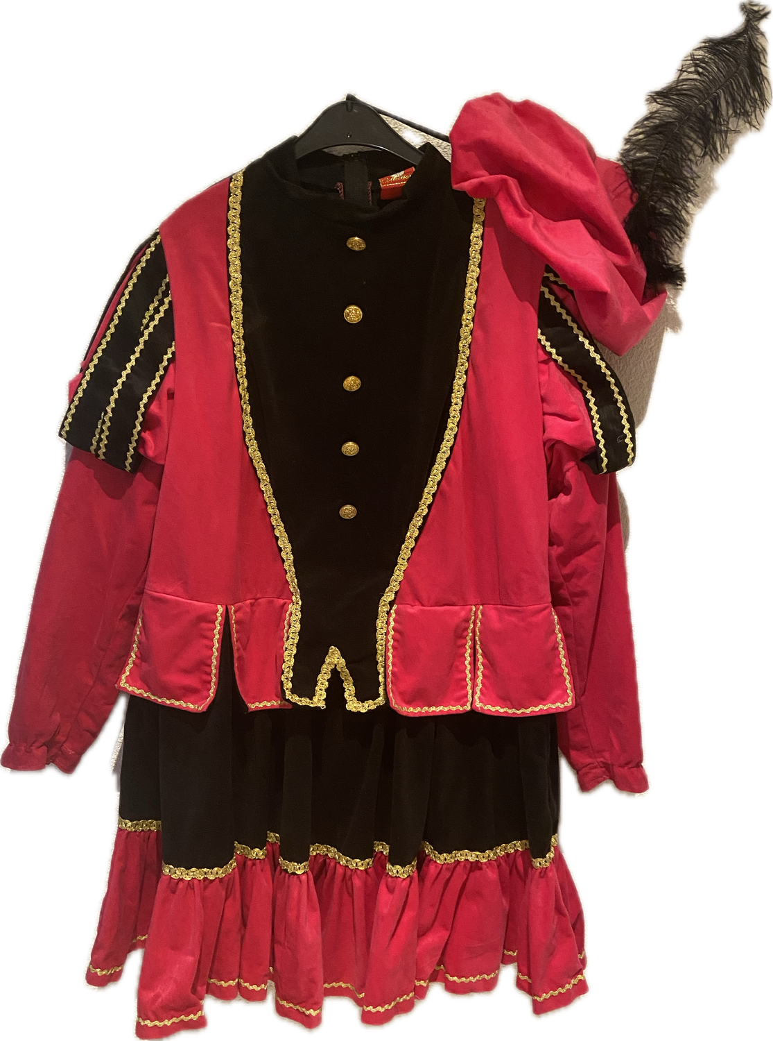 Pietjurk 38 roze/zwart XXL