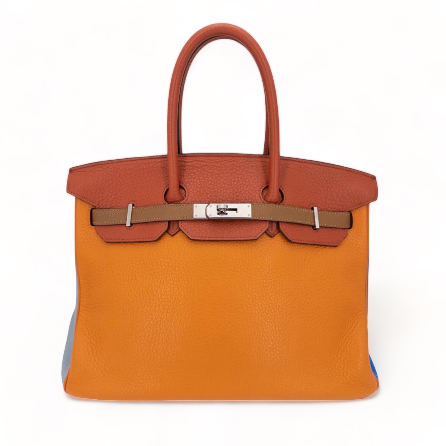 Hermes Birkin 35 Arlequin Bag Clemence Palladium Hardware