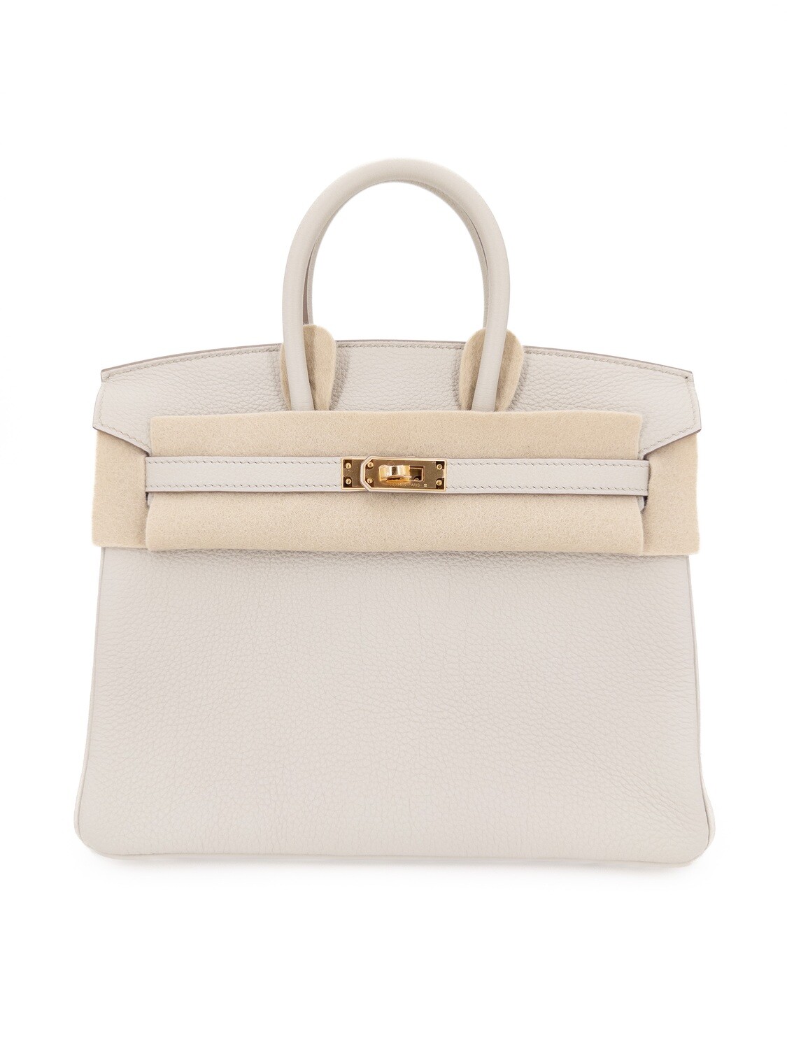 Hermes  Birkin Bag 25 Beton Togo Gold Plated Hardware