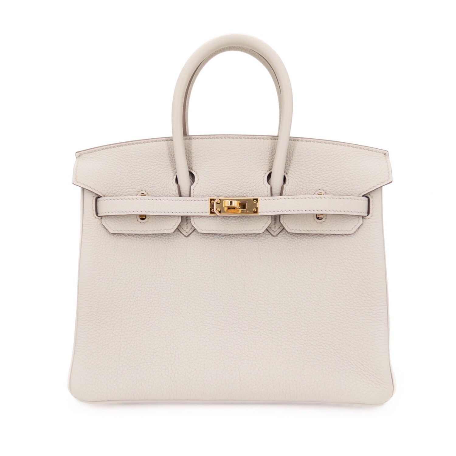 Hermes  Birkin Bag 25 Beton Togo Gold Plated Hardware