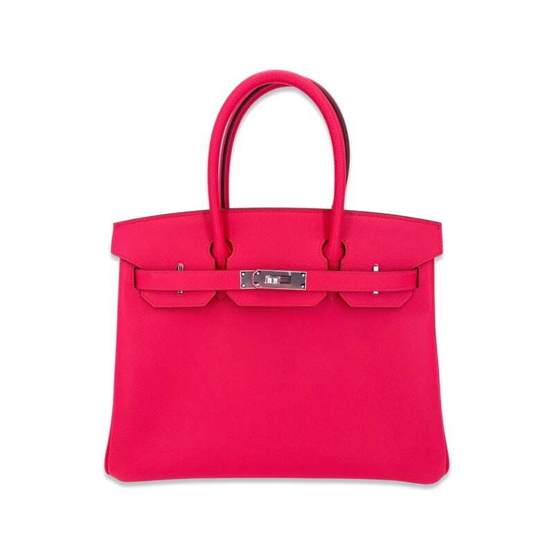 Hermes Birkin Bag 30 Rose Extreme Epsom Palladium Hardware