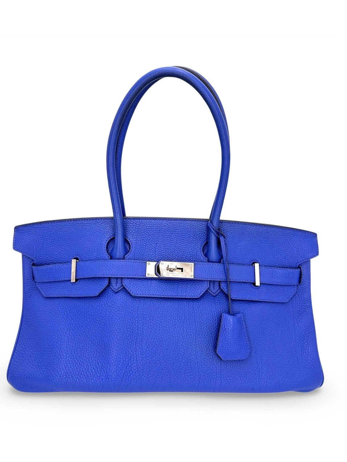 Hermes Birkin Shoulder Blue Electric Togo Leather Palladium Hardware