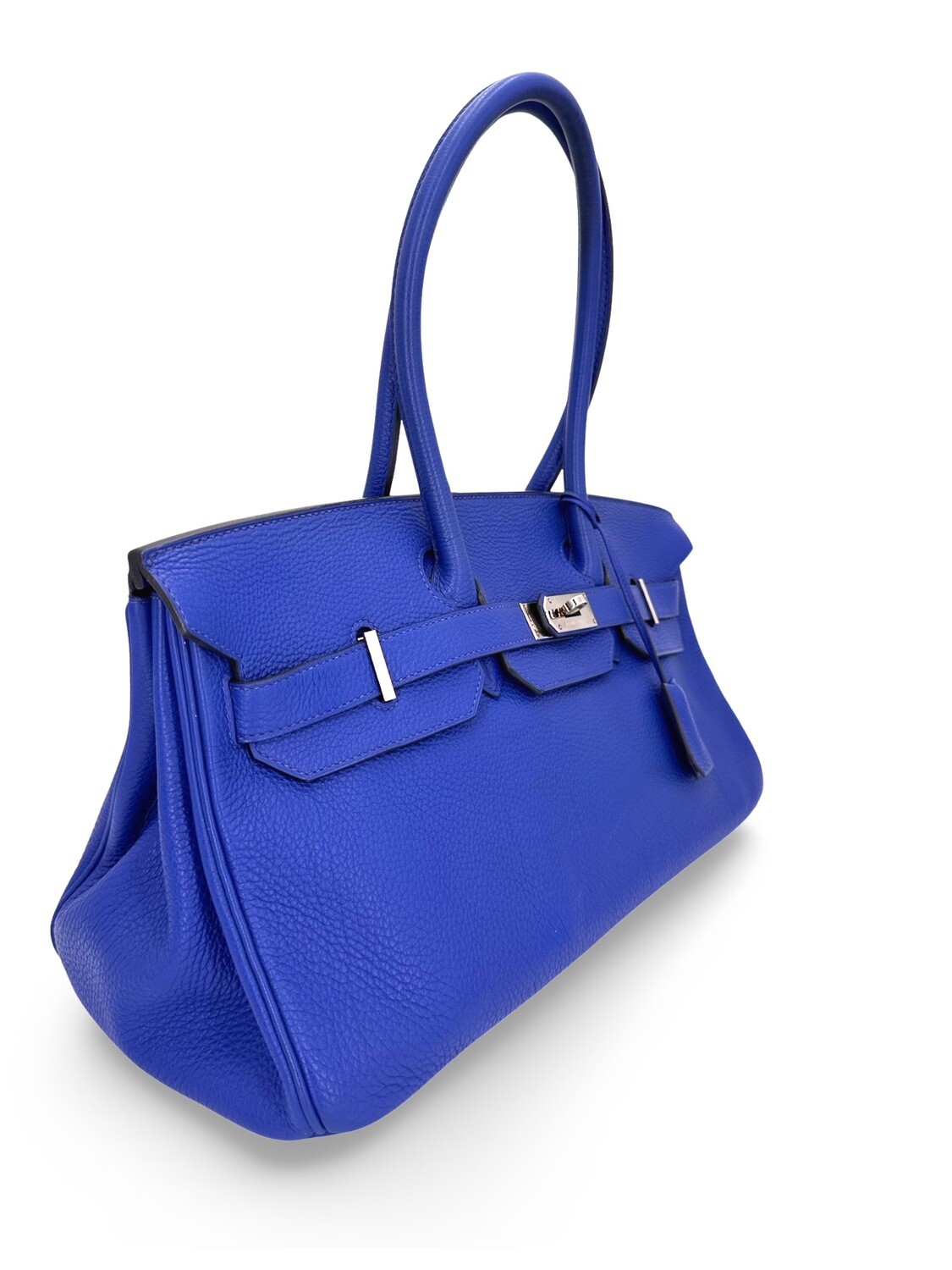 Hermes Birkin Shoulder Blue Electric Togo Leather Palladium Hardware