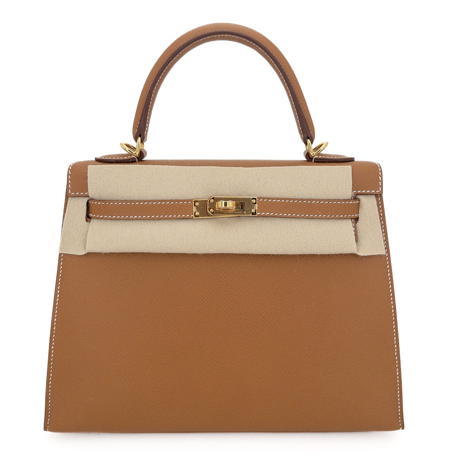 Hermes Kelly Sellier Bag 25 Gold Epsom Gold Hardware