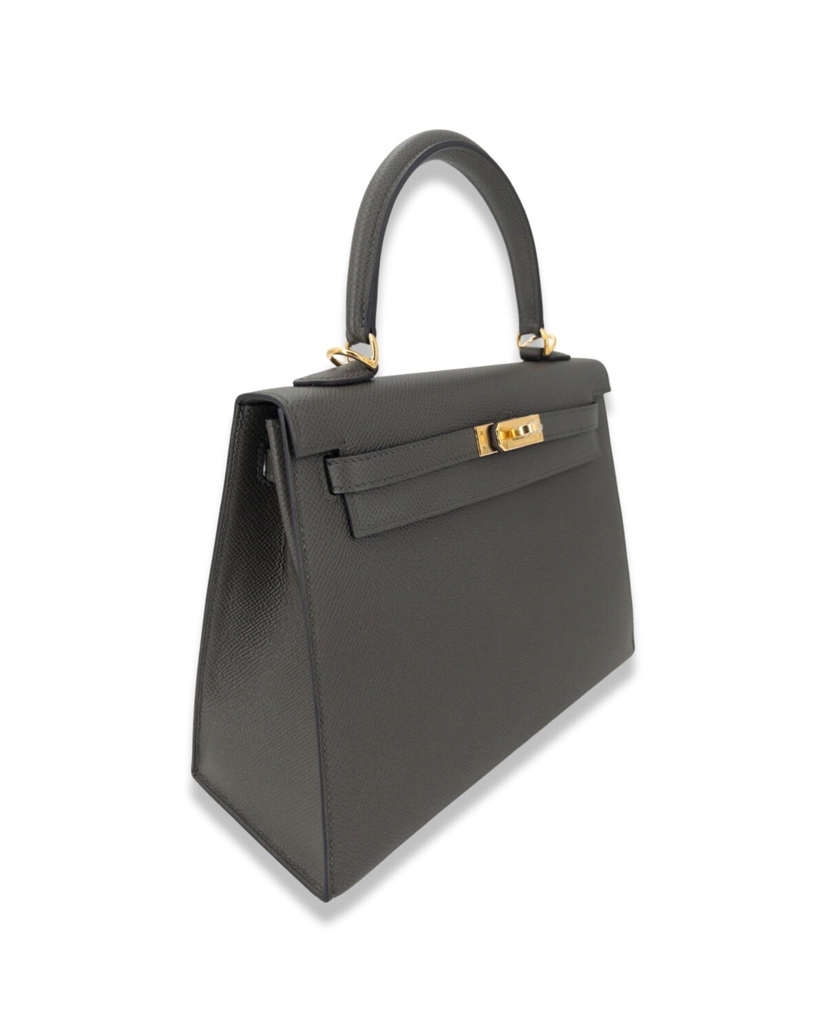 Hermes Kelly Sellier Bag 25 Vert De Gris Epsom Leather Gold Hardware