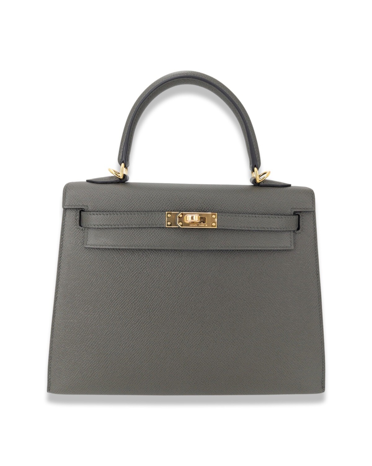 Hermes Kelly Sellier Bag 25 Vert De Gris Epsom Leather Gold Hardware