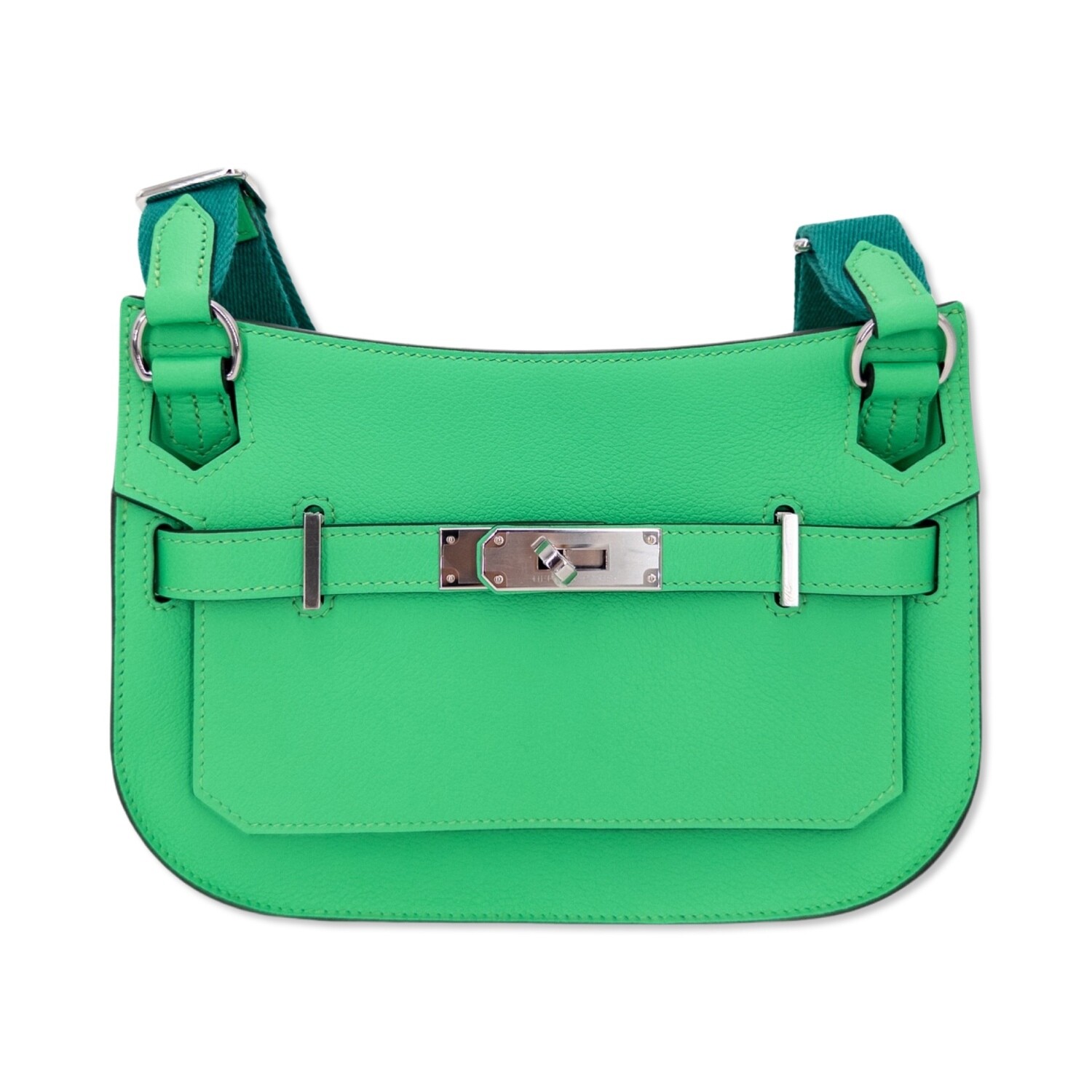 Hermes Mini Jypsiere Bag Vert Comics Evercolor Palladium Hardware