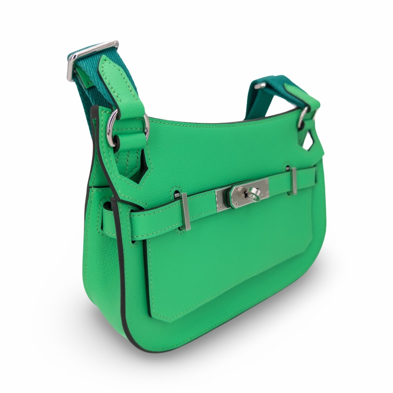 Hermes Mini Jypsiere Bag Vert Comics Evercolor Palladium Hardware