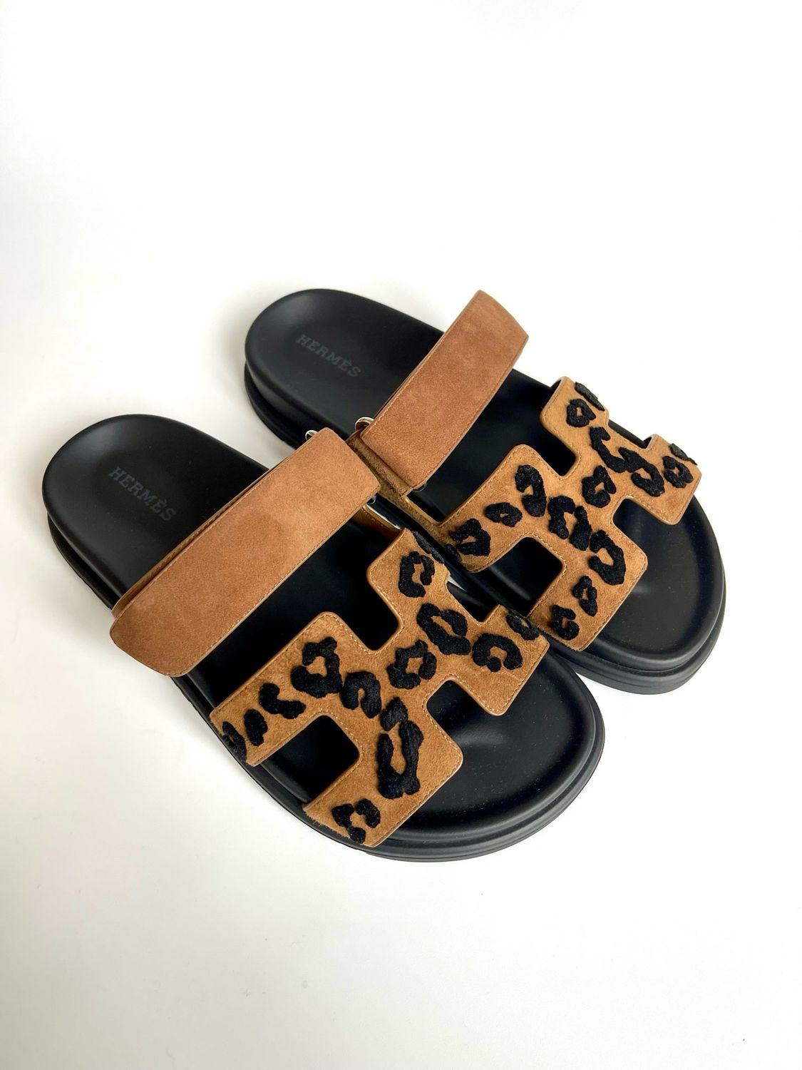 Hermes Leopard Chypre Sandals Size 36