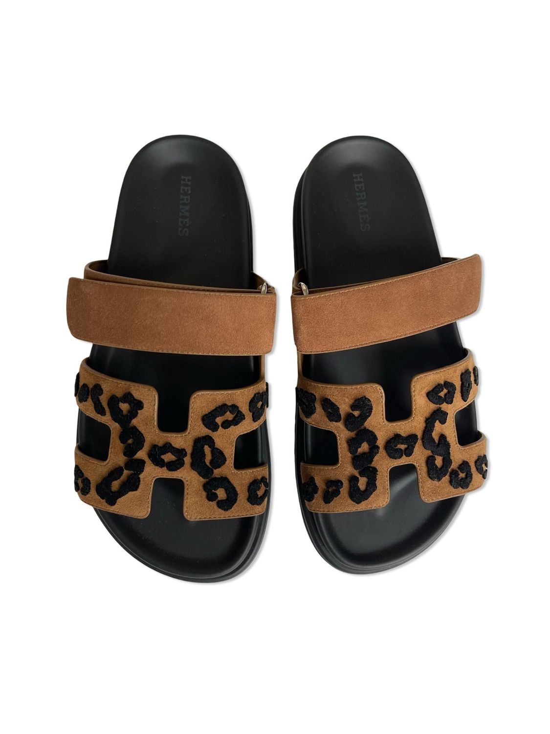 Hermes Leopard Chypre Sandals Size 36