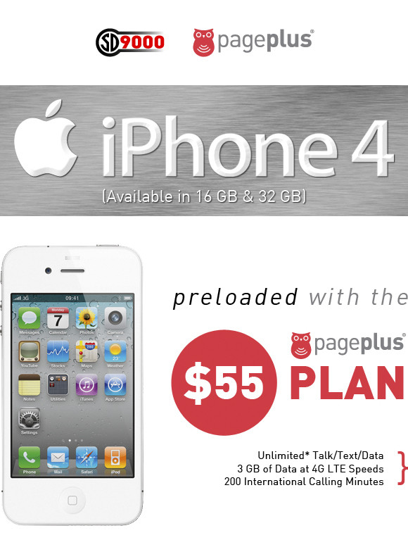 iPhone 4 w/ Unlimited Data Plan (White)