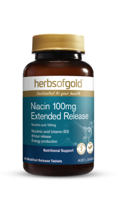 Herbs of Gold Niacin 100mg Extended Release Herbs of Gold Niacin 100mg Extended Release