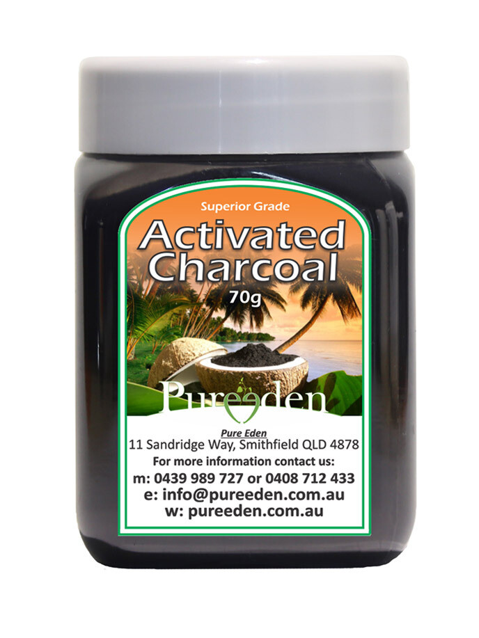 Pure Eden Activated Charcoal Powder, Size: 70g