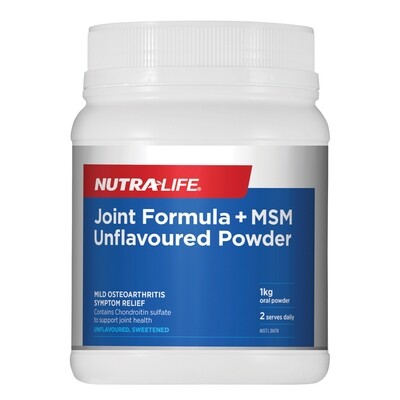Nutralife Joint Formula + MSM Unflavoured Powder Nutralife Joint Formula + MSM Unflavoured Powder