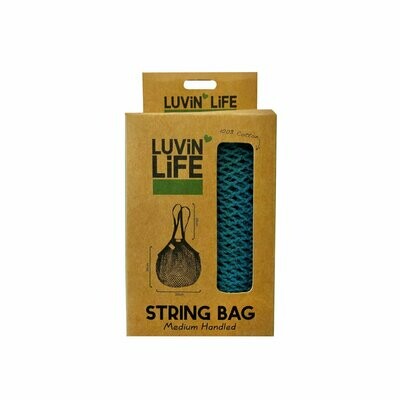 Luvin Life Enviro String Bag, Colour: Blue, Size: Medium handle size