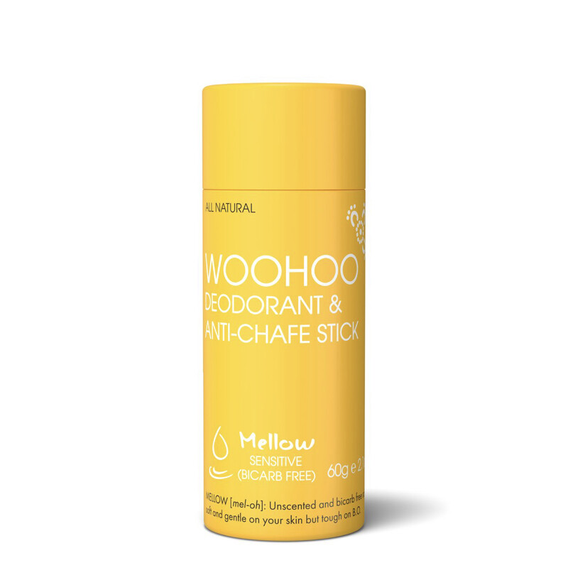 Woohoo Deodorant &amp; Anti-Chafe Stick, Size: 60g, Colours: Mellow