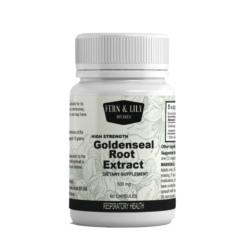 Goldenseal Extract Capsules 500mg Fern & Lily Botanica The Vitamin