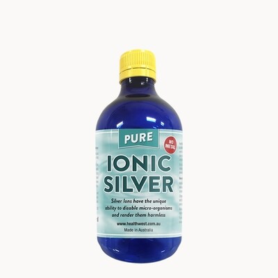 Healthwest Ionic Silver 20 PPM 500ml Glass Bottle