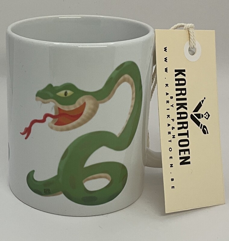 Koffiemok met unieke tekening - Slang