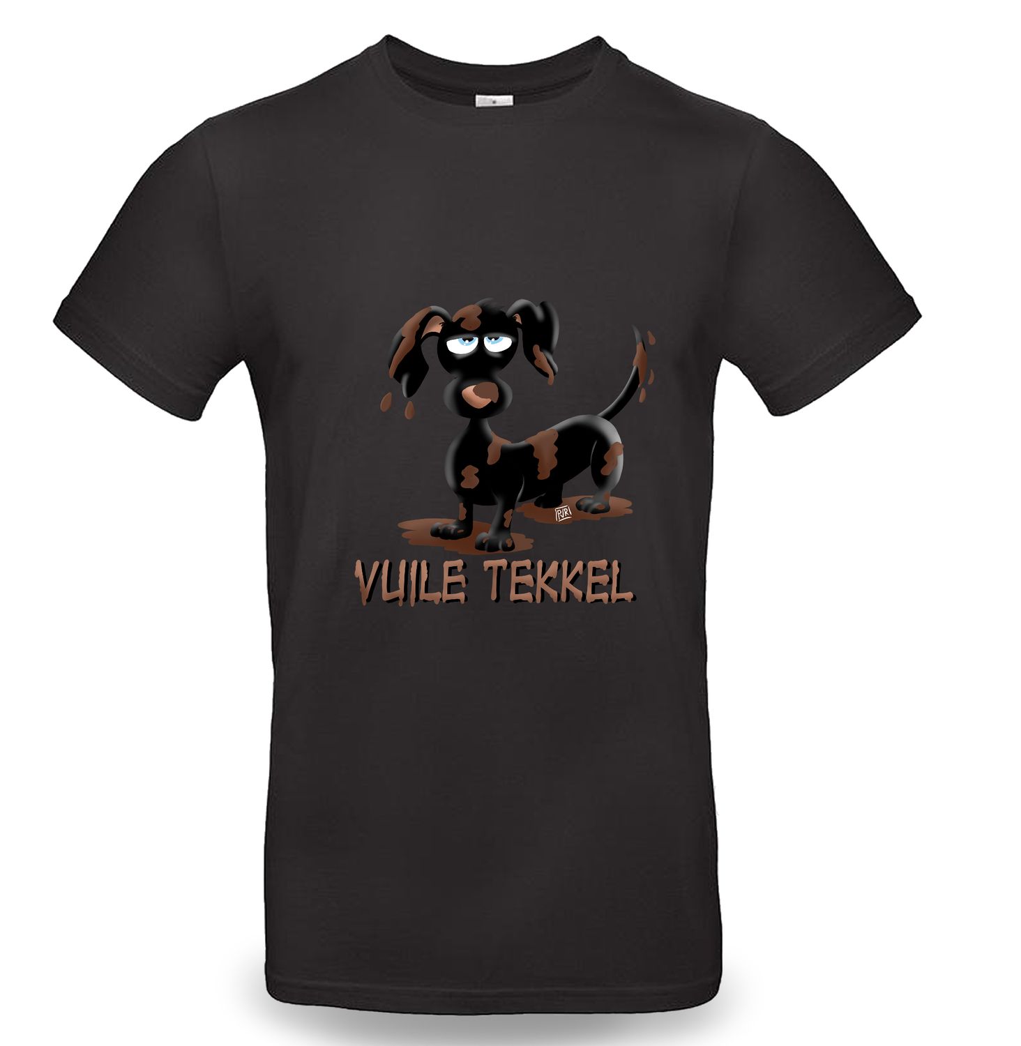 T-shirt met unieke tekening Tekkel en tekst