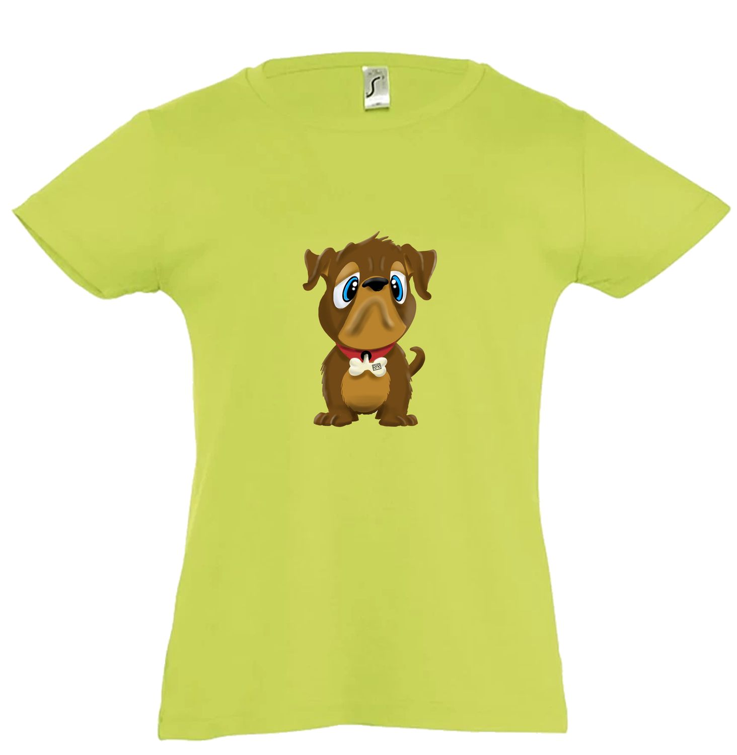 T-shirt kids meisjes unieke tekening Hond